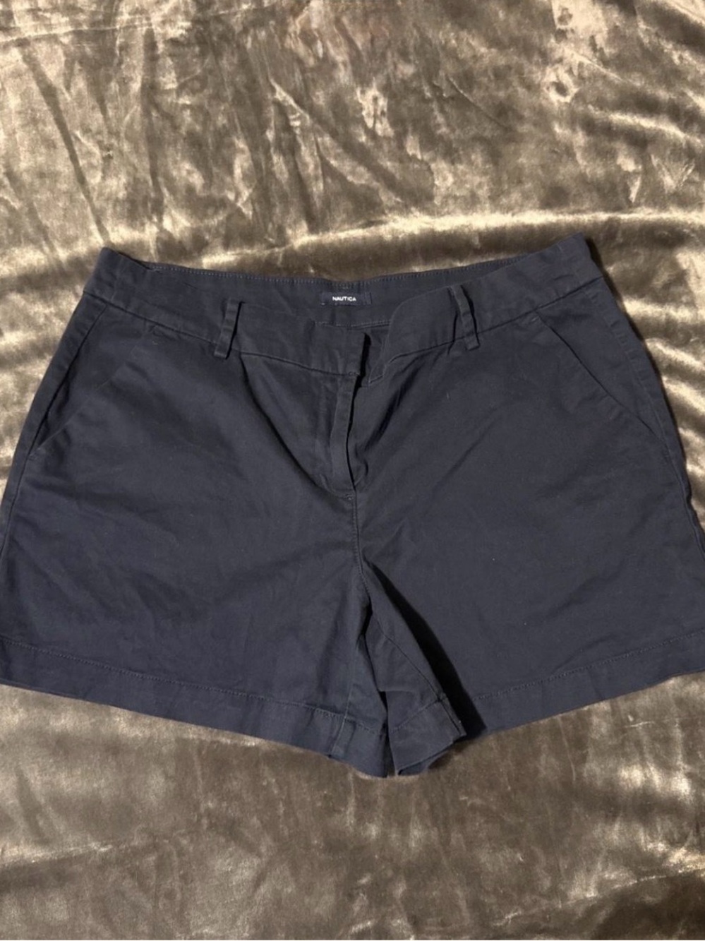 Nautica Women's Dark Navy Casual Cotton Cargo Shorts